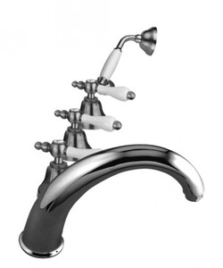 4250828361210 - Luxus Bad ZubehÃ¶r - Jugendstil Retro 5 Loch Wannen Kombination Chrom Serie Milano - Made in Italy - Nostalgisch Antik Stil