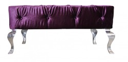 4250828362194 - Luxus Barock Sitzhocker Lila   Silber - Designer Sitzbank - Hocker - Luxus QualitÃ¤t