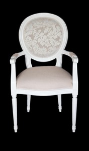 4250828362644 - Barock Esszimmer Stuhl mit Armlehne Creme   WeiÃ - Designer Stuhl - Luxus QualitÃ¤t