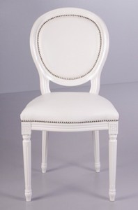 4250828364020 - Barock Esszimmer Stuhl WeiÃ   WeiÃ Lederoptik - Designer Stuhl - Luxus QualitÃ¤t