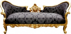 4250828364549 - Barock Sofa Vampire Schwarz Muster   Gold - MÃ¶bel