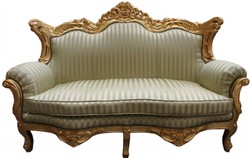 4250828365171 - Barock  2er Sofa Master JadegrÃ¼n  Beige   Gold - Wohnzimmer Couch MÃ¶bel Lounge