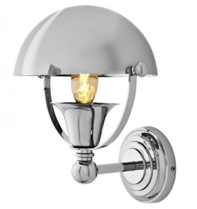 4250828365386 - Luxus Wandleuchte NYC Vintage Banker Style vernickeltes Metall - Wand Leuchte Lampe