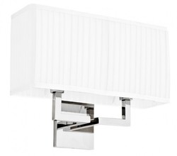 4250828365409 - Luxus Wandleuchte Luxury Hotel WeiÃ vernickeltes Metall - Wand Leuchte Lampe