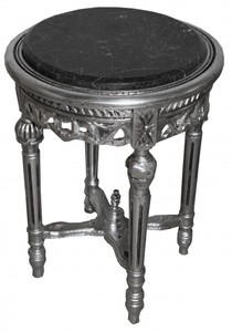 4250828368592 - Barock Beistelltisch Rund Silber ModY15 53 x 38 cm Antik Stil 4250828368592 - Barock Beistelltisch Rund Silber ModY15 53 x 38 cm Antik Stil