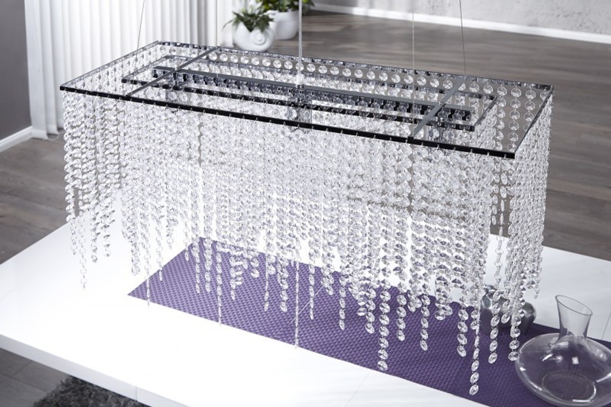 4250828370106 - HÃ¤ngeleuchte Bling Bling 80 x 45 cm x 30 cm - Leuchte Lampe - Lange Deckenleuchte