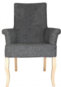 4250828370120 - Luxus Esszimmer Stuhl Grau mit Armlehnen - Barock Möbel 4250828370120 - Luxus Esszimmer Stuhl Grau mit Armlehnen - Barock Möbel