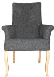 4250828370120 - Luxus Esszimmer Stuhl Grau mit Armlehnen - Barock Möbel 4250828370120 - Luxus Esszimmer Stuhl Grau mit Armlehnen - Barock Möbel