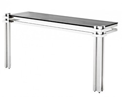 4250828370335 - Luxus Konsole Edelstahl   getÃ¶ntes Glas - Konsolen Tisch - SekretÃ¤r Konsole - Telefontisch - Hotel MÃ¶bel