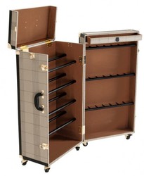 4250828371592 - Luxus Schuh Schrank im Vintage Koffer Design - Kommode - Art Deco Barock Jugendstil Kofferschrank - Luxus Hotel Einrichtung