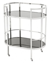 4250828371608 - Luxus Bar Trolley Servierwagen aus Edelstahl und Glas 70 x 43 x H 81 cm - Luxus Hotel & Restaurant Einrichtung MÃ¶bel