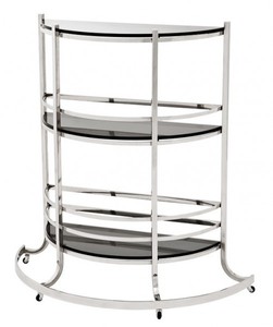 4250828371615 - Luxus Bar Trolley Servierwagen aus Edelstahl und Glas 95 x 425 x H 100 cm - Luxus Hotel & Restaurant Einrichtung MÃ¶bel