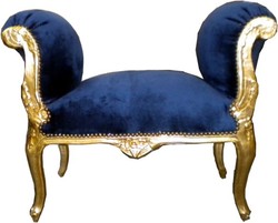 4250828373619 - Barock Schemel Hocker Royal Blau Gold - Sitzbank 4250828373619 - Barock Schemel Hocker Royal Blau Gold - Sitzbank