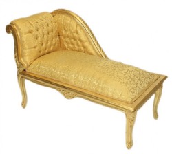 4250828373893 - Barock Kinder Chaiselongue Mod2 Gold Muster  Gold - Antik Stil