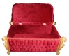 Casa Padrino Baroque Bench (Chest) Bordeaux Red / Gold with Bling Bling Rhinestones - Antique Chest – Bild 4