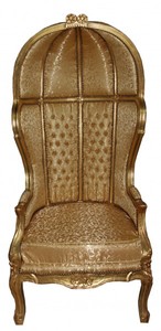 4250828374029 - Barock Thron Sessel Victory Gold Muster   Gold - Balloon Chair -Thron Stuhl Tron