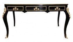 4250828374159 - Luxus Barock Schreibtisch Schwarz   Gold  Bordeaux SekretÃ¤r Luxus MÃ¶bel- Antik  Stil