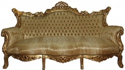 4250828374272 - Barock Sofa 3er  Master Gold Muster  Gold- Antik MÃ¶bel