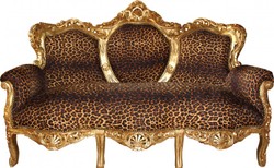 4250828374647 - Barock  3er Sofa  King Leopard Gold - Antik MÃ¶bel