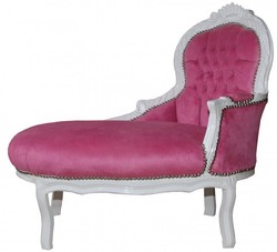 4250828375613 - Barock Kinder  Chaiselongue Rosa  WeiÃ - Barock Kinder MÃ¶bel