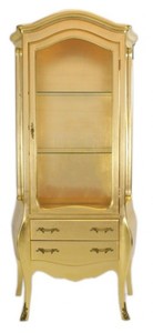 4250828375774 - Barock Vitrine Gold  - Vitrinenschrank - Wohnzimmerschrank