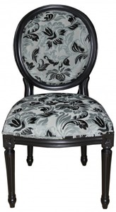 4250828376399 - Barock Esszimmer Stuhl Mod2 Blumenmuster Antik Schwarz - Möbel 4250828376399 - Barock Esszimmer Stuhl Mod2 Blumenmuster Antik Schwarz - Möbel