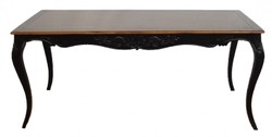 4250828376412 - Barock Esstisch Antik Schwarz   Holzfarben Mahagony Holz 180 cm - Tisch
