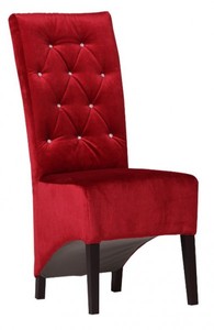 4252006254901 - Designer Chesterfield Esszimmer Stuhl Bordeaux Rot Schwarz mit Bling Bling Glitzersteinen 4252006254901 - Designer Chesterfield Esszimmer Stuhl Bordeaux Rot Schwarz mit Bling Bling Glitzersteinen