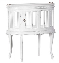 4250828376702 - Bar Schrank Weinschrank Whiskey Schrankbar Shabby Chic Look WeiÃ - Barock Rokoko Jugendstil Glasschrank