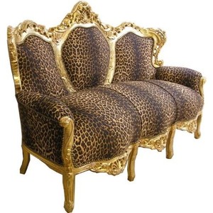 4250828376733 - Barock Sofa Leopard Gold - Möbel Antik Stil Barock Tiger Leo Couch 4250828376733 - Barock Sofa Leopard Gold - Möbel Antik Stil Barock Tiger Leo Couch