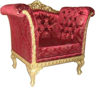 4250828377266 - Barock Lounge Sessel Bordeaux Rot Gold Möbel Antik Stil - Wohnzimmer Club Möbel Sessel 4250828377266 - Barock Lounge Sessel Bordeaux Rot Gold Möbel Antik Stil - Wohnzimmer Club Möbel Sessel
