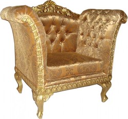 4250828377273 - Barock Lounge Sessel Gold Muster Gold Möbel Antik Stil - Wohnzimmer Club Möbel Sessel 4250828377273 - Barock Lounge Sessel Gold Muster Gold Möbel Antik Stil - Wohnzimmer Club Möbel Sessel
