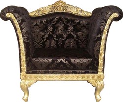 4250828377631 - Barock Lounge Sessel Schwarz Muster Gold Möbel Antik Stil - Wohnzimmer Club Möbel Sessel 4250828377631 - Barock Lounge Sessel Schwarz Muster Gold Möbel Antik Stil - Wohnzimmer Club Möbel Sessel