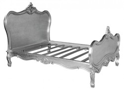 4250828377761 - Barock Bett Maison Paris Silber 180 x 200 cm aus der Luxus Kollektion von Casa Padrino 4250828377761 - Barock Bett Maison Paris Silber 180 x 200 cm aus der Luxus Kollektion von Casa Padrino