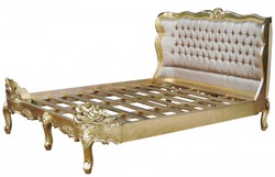 4250828377785 - Barock Bett Barocco Splendid Gold Creme Satinstoff 180 x 200 cm aus der Luxus Kollektion von Casa Padrino 4250828377785 - Barock Bett Barocco Splendid Gold Creme Satinstoff 180 x 200 cm aus der Luxus Kollektion von Casa Padrino