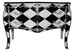 4250828377914 - Barock Kommode Karo Design 130cm Antik Look 4250828377914 - Barock Kommode Karo Design 130cm Antik Look