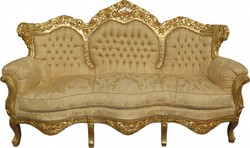 4250828378089 - Barock Sofa King Creme Barock Muster Gold Mod2 - Möbel Lounge Couch 4250828378089 - Barock Sofa King Creme Barock Muster Gold Mod2 - Möbel Lounge Couch