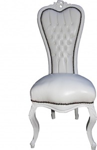 4250828378287 - Barock Thron Stuhl Queen Anne Weiss Weiss - Hochlehnstuhl 4250828378287 - Barock Thron Stuhl Queen Anne Weiss Weiss - Hochlehnstuhl