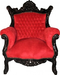 4250828378386 - Barock Sessel Al Capone Bordeaux Schwarz 4250828378386 - Barock Sessel Al Capone Bordeaux Schwarz