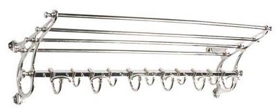 4250828378874 - FranzÃ¶sische Luxus Wandgarderobe vernickelt Edelstahl Silberfarben Garderoben Halter Mod Orleans - Garderobe Antik Stil Barock Jugendstil  Hotel Cafe Restaurant MÃ¶bel