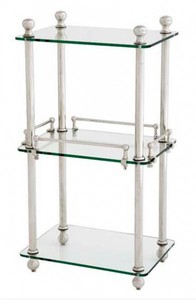 4250828378911 - Badezimmer Luxus Regalschrank vernickelt - Glasregal Badregal Regal Schrank Glas 4250828378911 - Badezimmer Luxus Regalschrank vernickelt - Glasregal Badregal Regal Schrank Glas