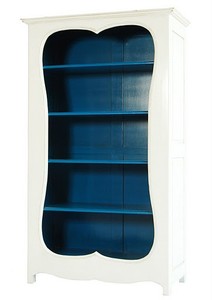 4250828379024 - Barock BÃ¼cherschrank Weiss   Blau B 110 x H 185 cm BÃ¼cherregal Regal Schrank