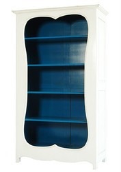 4250828379024 - Barock BÃ¼cherschrank Weiss   Blau B 110 x H 185 cm BÃ¼cherregal Regal Schrank