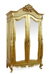 4250828379048 - Barock Kleiderschrank Gold B 107 x H 229 cm Schlafzimmer Schrank
