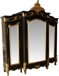 4250828379055 - Barock Kleiderschrank Schwarz   Gold - Schlafzimmer Schrank im Barockstil - Handgefertigte Barock Schlafzimmer MÃ¶bel