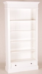 4250828379185 - Shabby Chic Landhaus Stil Schrank BÃ¼cherschrank WeiÃ B 100 H 200 cm- Schrank