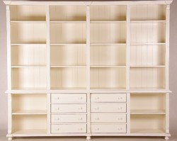 4250828379260 - Großer Shabby Chic Landhaus Stil Schrank Bücherschrank Old Creme B 300 H 250 cm- Schrank 4250828379260 - Großer Shabby Chic Landhaus Stil Schrank Bücherschrank Old Creme B 300 H 250 cm- Schrank