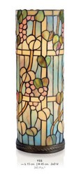 4250828379833 - Tiffany Tischleuchte Durchmesser 15cm Höhe 45cm Zylinderförmig Mosaik Leuchte Lampe Hockerleuchte 4250828379833 - Tiffany Tischleuchte Durchmesser 15cm Höhe 45cm Zylinderförmig Mosaik Leuchte Lampe Hockerleuchte