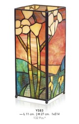 4250828379840 - Tiffany Tischleuchte Breite 11cm HÃ¶he 27cm Mosaik Leuchte Lampe Hockerleuchte