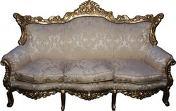 4250828380624 - Barock 3-er Sofa Master Creme barock Muster Gold Mod3 - Wohnzimmer Couch Möbel Lounge 4250828380624 - Barock 3-er Sofa Master Creme barock Muster Gold Mod3 - Wohnzimmer Couch Möbel Lounge